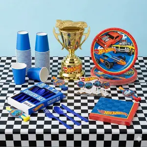 133 Pcs Hot Wheels Birthday Party Mid Kit - For 8 Guests
