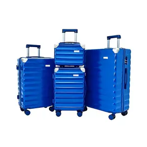 GMZGZN 4-Piece Abs Hardshell Luggage Set with TSA Lock, USB Charging Port, 360° Spinner Wheels Luggage, Waterproof & Shockproof, 14" Makeup Bag, 20" Carry-On, 24" Medium, 28" Large Family Travel Set