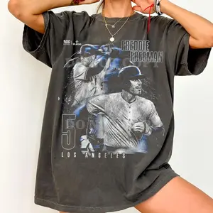 [Sale up to 50%] [Free Ship] Comfort Colors Freddie Freeman T-Shirt, Los Angeles Baseball Tee