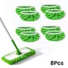 8 Microfiber Mop Heads - Sustainable Washable Mop Accessories, Easy to Install, Machine Wash Compatible, Water Absorbent, Quick Floor Shine, Wet or Dry Home Floor Cleaning Pads