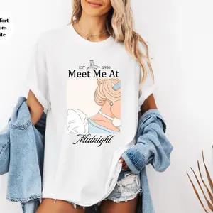 Cinderella Meet Me at Midnight Shirt, Cinderella Princess Est 1950 Shirt,  Magic Kingdom Shirt, land Matching Family Tee,