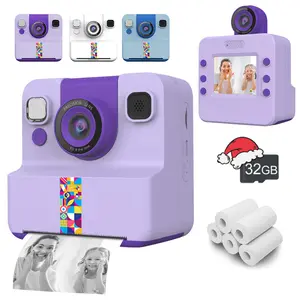 Kids Camera Instant Print,Children's instant printing camera,suitable for Christmas and birthday gifts for girls and boys aged 3-12,children's digital camera prints black and white photos,comes with a 32GB SD card,suitable for children's toys