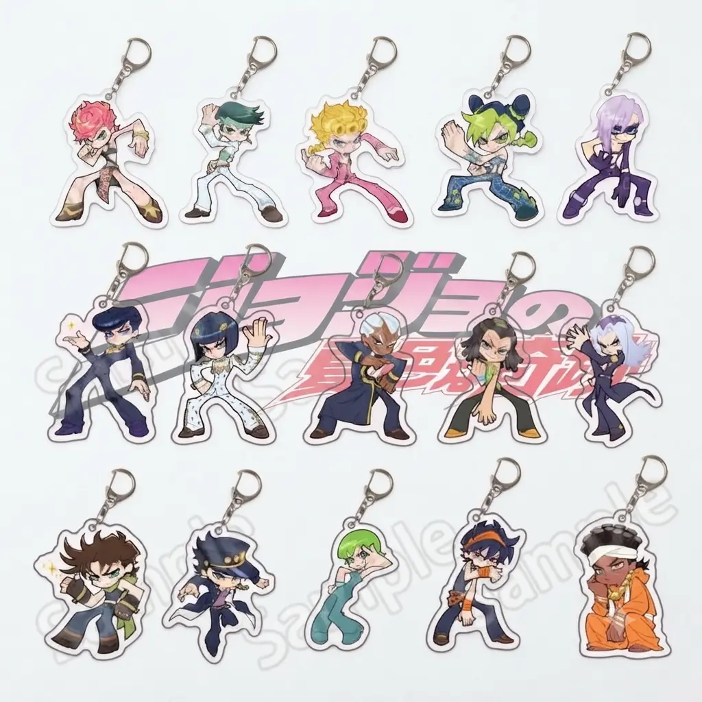 JoJo's Bizarre Adventure Acrylic Keychains, JJBA Jotaro, Giorno, Jolyne, Dio, Josuke & Bruno, Gift