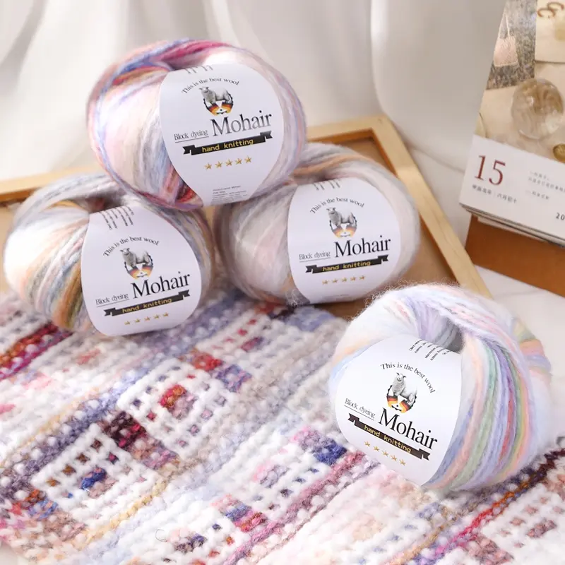 Zebra Striped Yarn Ball, Premium Yarn, Gradient Dye Medium Coarse Thread, Soft DIY Knitting Material, for Fashion Sweaters, Jackets, Scarves, Hats, Gloves, Crochet Yarn