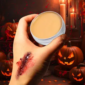 YTRUNS SFX Scar Makeup Kit with Dual-Ended Applicators Plant-Based Squalane & Nose Wax Realistic Fake Scar Paste for Cosplay Costume Effects Halloween Makeup Essentials - 01