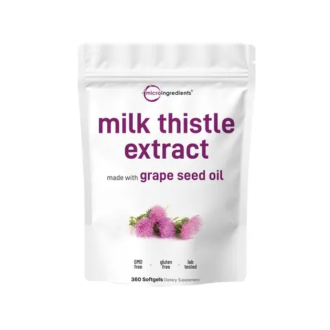 Micro Ingredients Milk Thistle, 360 Softgels with Grape Seed Oil