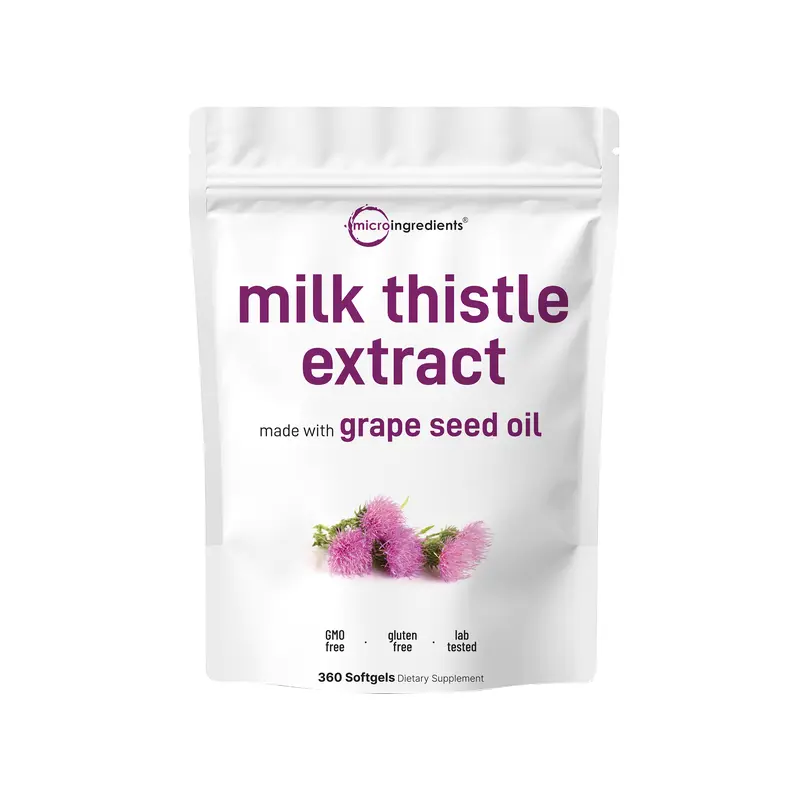 Micro Ingredients Milk Thistle, 360 Softgels with Grape Seed Oil