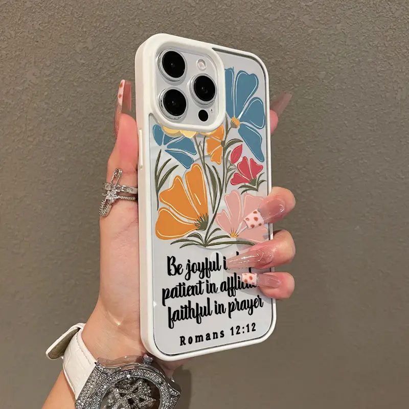 Premium MagSafe Magnetic Protective Smartphone Case for iPhone 11/12/13/14/15/16 & Pro Max, Aesthetic Vintage Flower Bible Collage TPU Casing, Shockproof Protector, Anti-Fall, Ultra-Thin Cellphone Tech Accessory