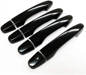 Ultra Finish Glossy-Black Series 8pcs Door Handle Covers Compatible with 2012-2016 Honda CR-V+Civic
