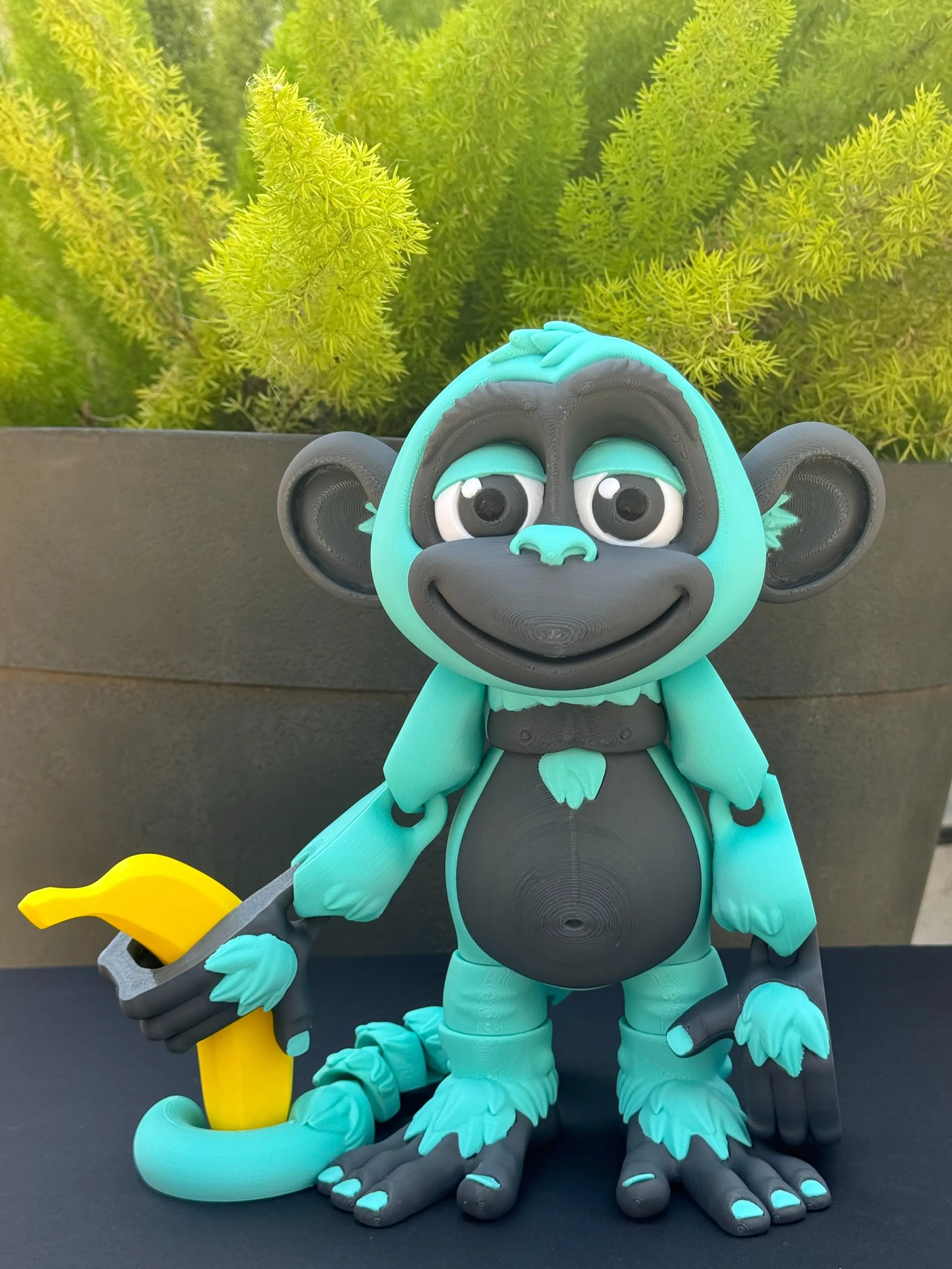 Jumbo 3D Printed Articulated Monkey Fidget Toy, 9" Posable Monkey, Stands on Its Own for Fun Poses and Display, Executive Desk Toy, Fidget Toy 3D Printed in USA