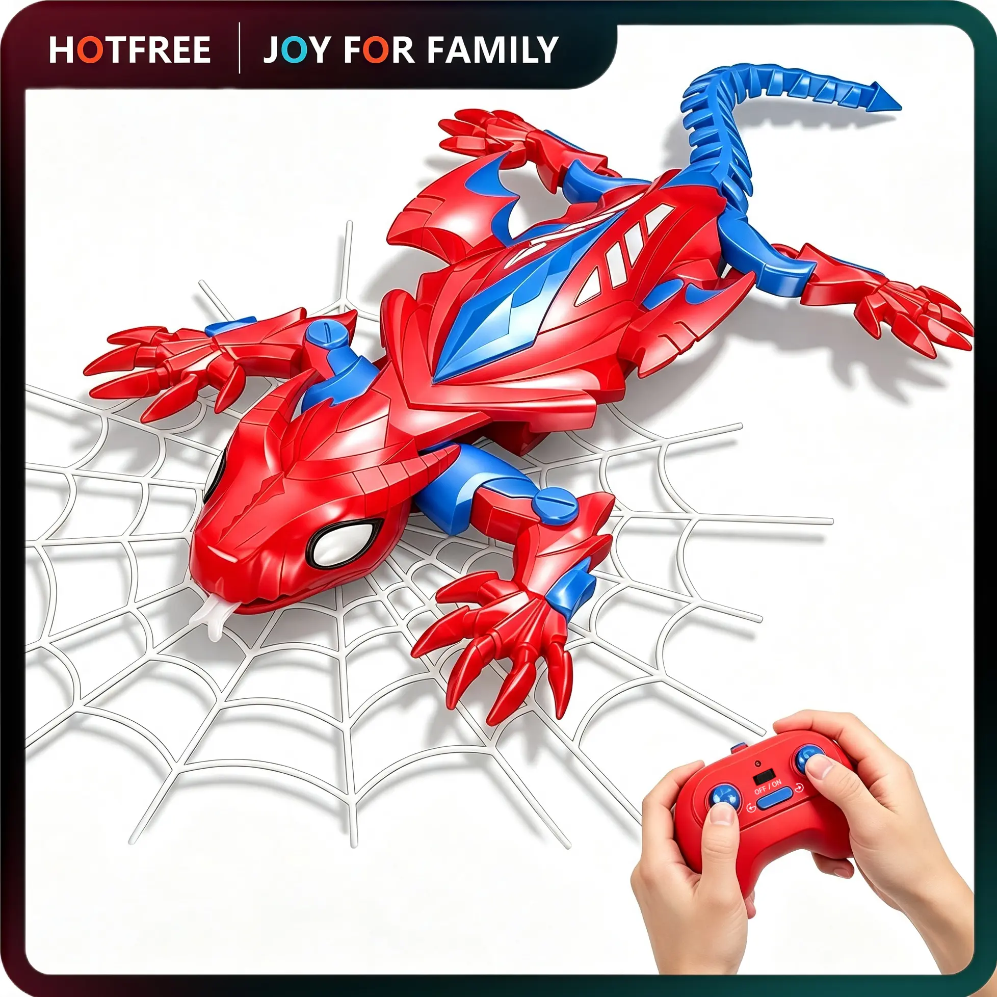 Hotfree Wall Crawler Gecko Lizard, Rechargeable Remote Control Robot Kids Toys, Spider RC Wall Climbing Funny Prank Toys Birthday Christmas Gifts for Boys & Girls Ages 4 and Up