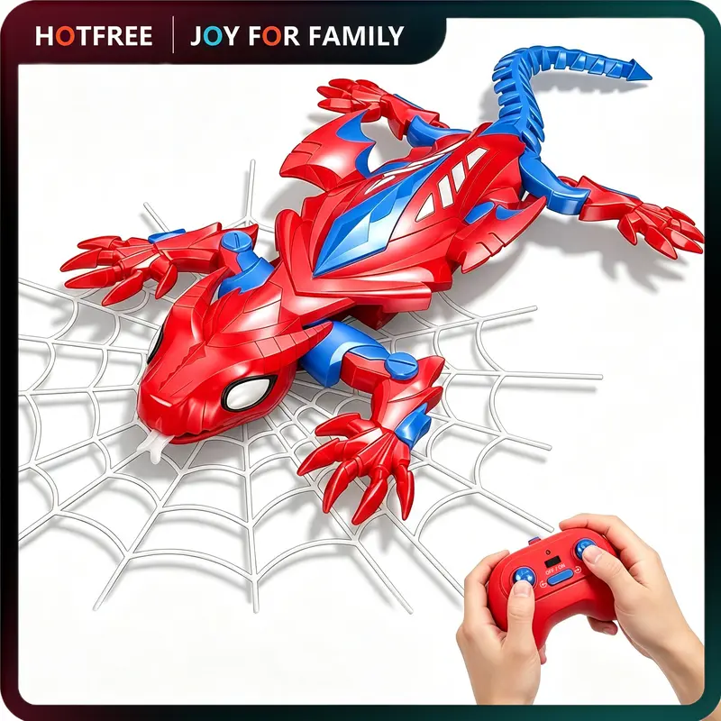 Hotfree Wall Crawler Gecko Lizard, Rechargeable Remote Control Robot for Kids Toy, RC Wall‑Climbing Prank Spider‑Style Toy, Birthday & Christmas Gifts for Boys & Girls Adults
