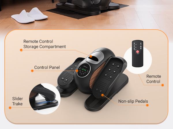 Product Introduction of MERACH Under Desk Elliptical Machine for Home and Office, 12 Adjustable Speeds Quiet & Portable Seated Pedal Exerciser for Seniors With Non-Slip Pad, dealsforyoudays 5