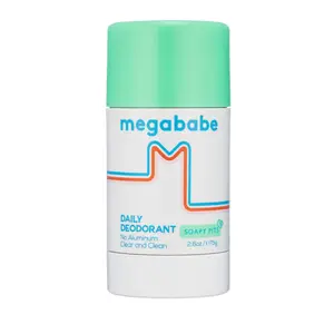 Megababe Daily Deodorant - Soapy Pits | Aluminum-Free, Clear & Clean | 2.6 oz