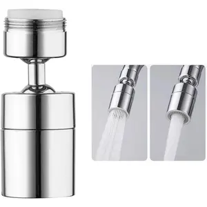 2-pcs  Faucet Aerator Faucet Aerator 360 Degrees Swivel Faucet Aerator Kitchen Tap Water Saving Nozzle Er Big Angle Bathroom Basin Dual-function Lengthen Extender