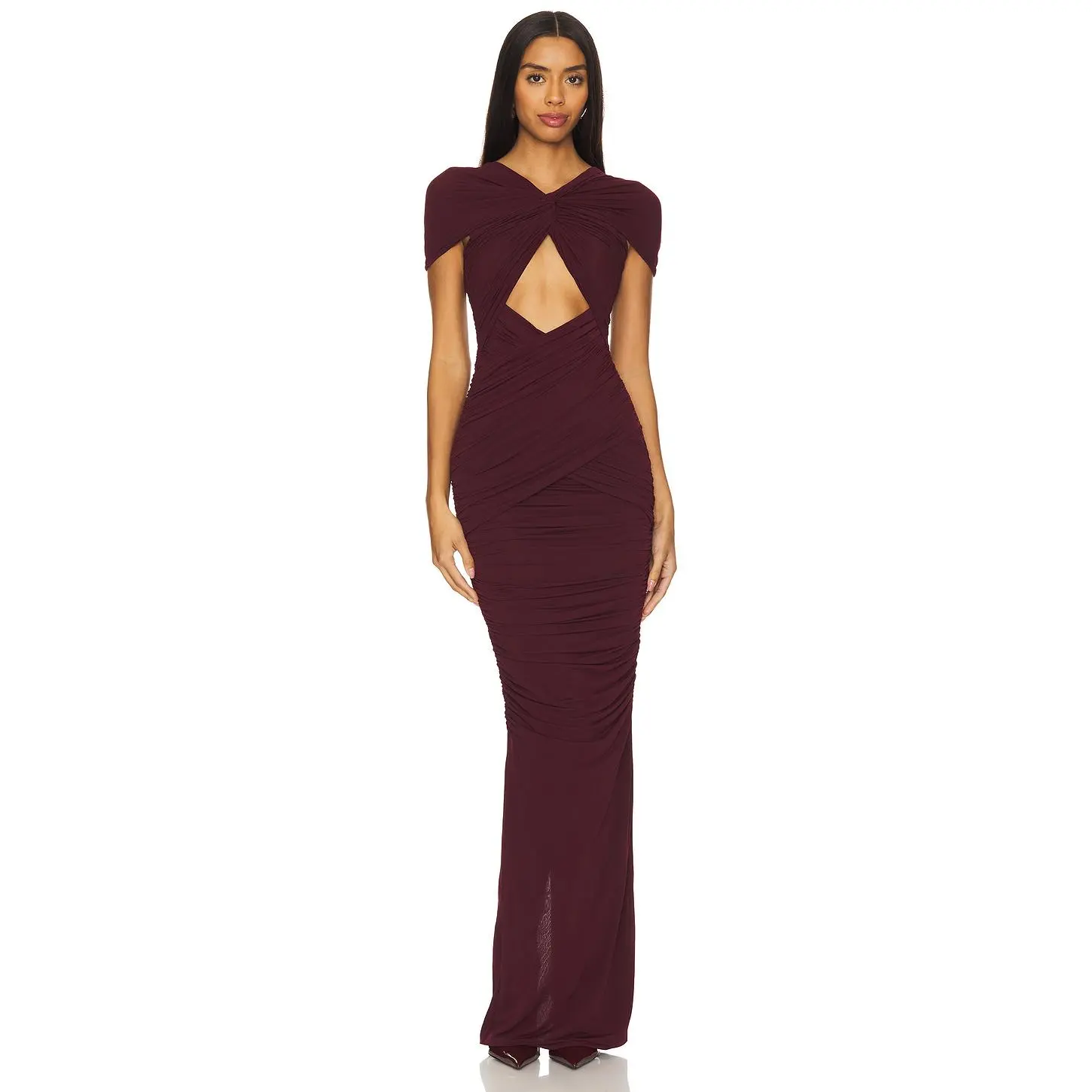 Ronny Kobo Nasha Dress in Maroon