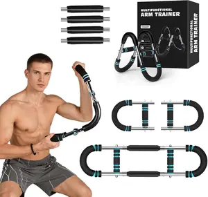 (30-120lb)(Blue) Twister Arm Trainer,Adjustable Arm Chest Exerciser with 4 Resistance Springs for Men & Women Upper Body Workout