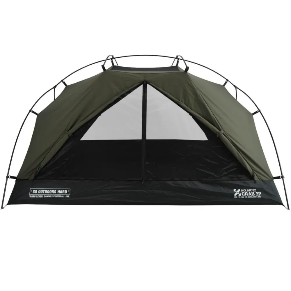 CAMVIL Crab 2 Person Double Layer Canvas Cotton Tent, Portable