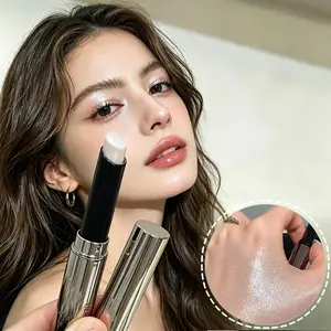 Super Sparkle Crushed Diamond Dewy Highlighter Stick, Sheer Pearlescent Luminizer, Silky Smooth No Caking No Fallout Face Brightener for Cheekbone Eye Inner Corner Nose Bridge Cupid's Bow Collarbone Makeup，for Daily Dating Party Prom Multi-Purpose Makeup
