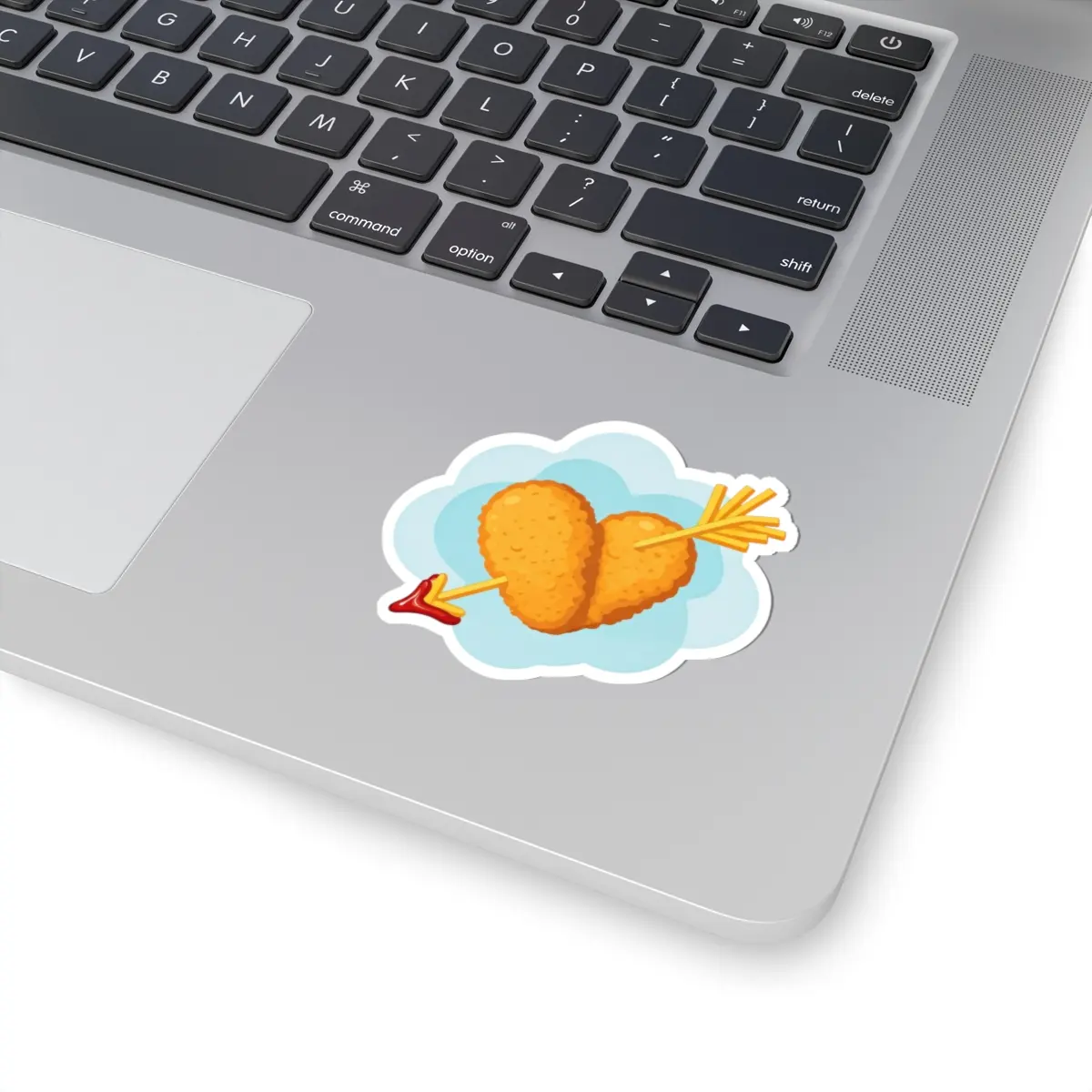 Cute Chickie Nuggie Love Stickers, Heart Food Stickers, Fast Food Stickers, Valentine's Day Gifts, Fun Décor for Laptops and Water Bottles