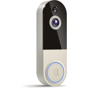 1080p Wireless Video Doorbell Camera, Smart Outdoor Surveillance Cam, Live View, Cloud Storage, AI Human Detection, Instant Alerts, Night Vision, Two Way Audio, 2.4G WiFi Only
