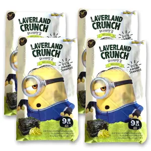 Laverland Crunch Korean Imported Wasabi Seaweed Snacks, 36 Packs