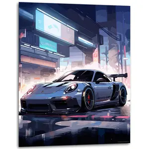 Supercar | 2023 911 GT3 - Car Posters for Boys Room - Car Wall Decor - Car Room Decor - Car Posters for Men | 11x14 Inches Unframed