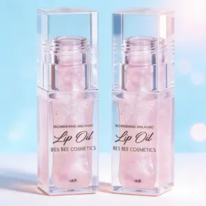 BossUp Cosmetics Glitter Lip Oil 2PCS Hydrating & Plumping Glossy Lips Daily Moisturizing Lip Care Set Lipgloss Lipstick Makeup Moisture