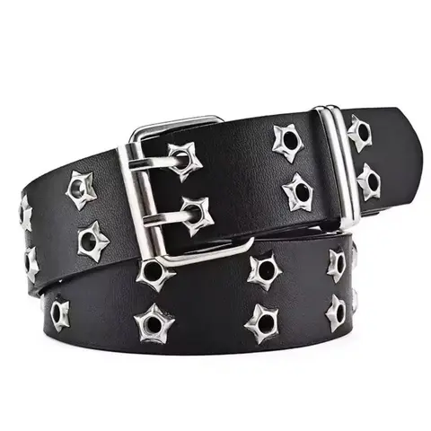Y2K Punk Hollow Casual for Men & Women, Star Pattern Design, Trendy Fashion Accessory, Street Style Alt Belt, Belts Men, Perfect Gift Choice, Cool Belts