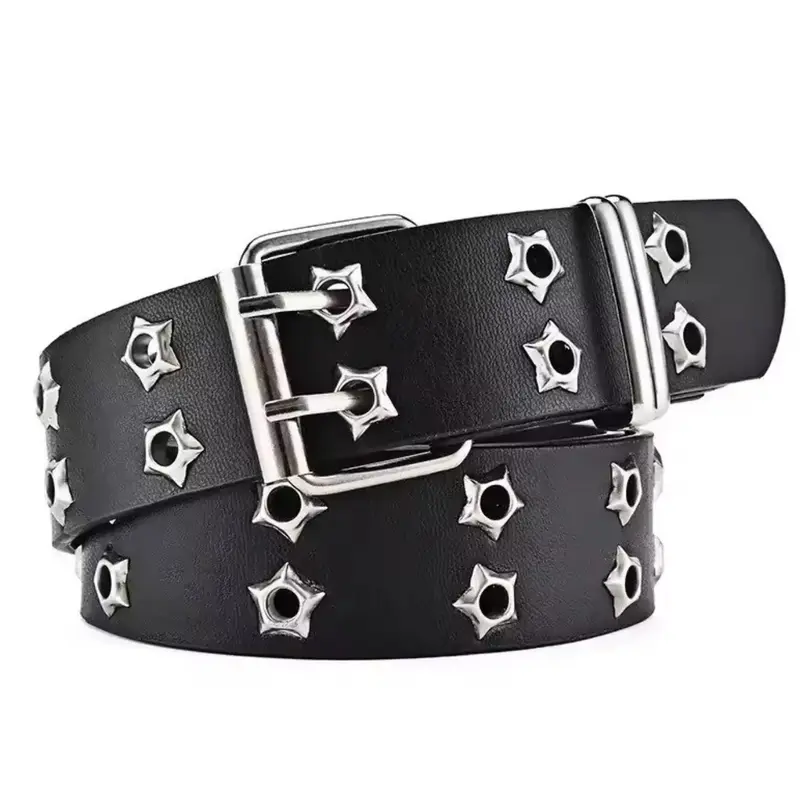 Y2K Punk Hollow Casual for Men & Women, Star Pattern Design, Trendy Fashion Accessory, Street Style Alt Belt, Belts Men, Perfect Gift Choice, Cool Belts