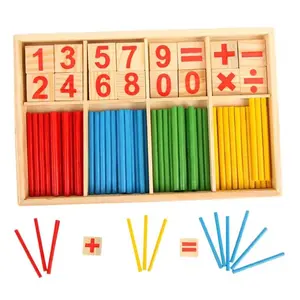 Number Sticks Wooden Number Learning Box Arithmetic Counting Sticks Kindergarten Primary School Mathematics Early Education Educational Toys
