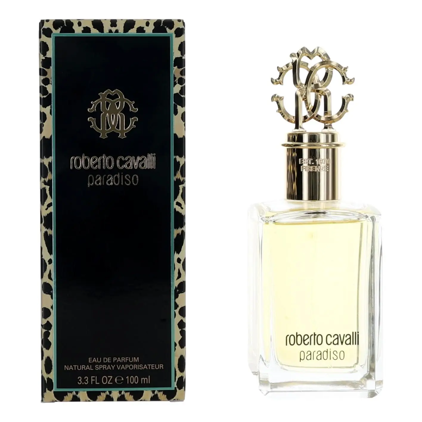 Roberto Cavalli Paradiso Citrus Woody Paradise Women's Fragrance, 3.3oz EDP Spray with Jasmine, Citrus Woody Women's Fragrance, Laurel Trees, Women Perfumes, Bergamot