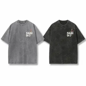 No Weapon Formed Against Me Isaiah 54:17 Washed T-Shirt – Christian Bible Verse Graphic Tee, Unisex Streetwear Short Sleeve Faith Shirt for Men & Women