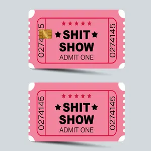 Show Admit One Ticket Design Card, 2 Counts/set Thin Waterproof Scratch Resistant Card Sticker, Personalized Bank Card Skin Protector, Sticker Cards