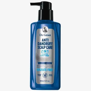 Dr. Groot Anti-Dandruff Scalp Care 2-in-1 Shampoo & Conditioner, Korean Haircare, Salicylic Acid, Biotin, Hydrating & Refreshing
