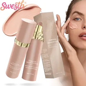 SWESTH Foundation 4 in 1 - Medium Spectrum, 40ML Liquid Makeup for Flawless Natural Finish, Smooth Application & Balanced Tone Makeup Makeup lead skin