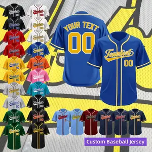 Classic Style Custom Baseball Jersey with Team Name, Number, Name Fully Customizable Printed Athletic Apparel for Team Players Supporters