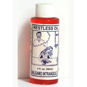 Restless Oil - 2 fl oz Liquid Bote Bottle for Agitation in Mala Relation -Scented oil