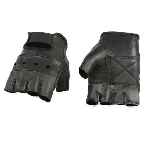 Vance Men’s Leather Fingerless Glove with Gel Palm