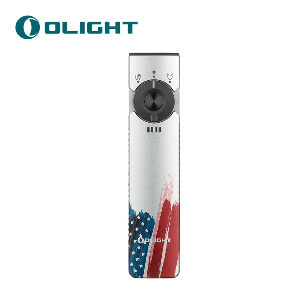 OLIGHT Arkfeld Pro Rechargeable EDC Flashlight with Green Beam, UV Light and White LED Combo, 1300 Lumens Pocket Lights
