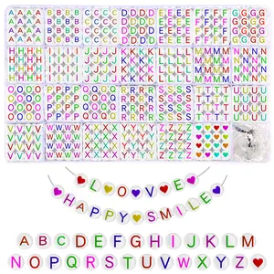 1350pcs Complete A-Z Gold Letter Beads Kit for DIY Friendship Bracelets, Pet Memorial Jewelry & Phone Charms