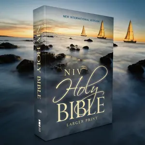 NIV, Holy Bible, Larger Print, Economy Edition, Paperback, Blue, Comfort Print