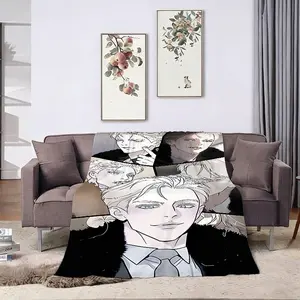 Codename Anastasia Digital Print Flannel Blanket, Warm Soft Throw for Sofa Bed, Comfortable Lightweight Lap Blanket for Home and Travel