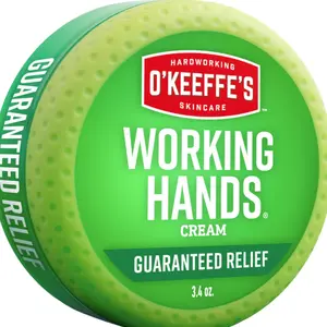 O'Keeffe's Working Hands Hand Cream for Extreme Dryness - 3.4 oz Jar (1 Pack) - Repairing Skincare for Cracked, Dry Hands