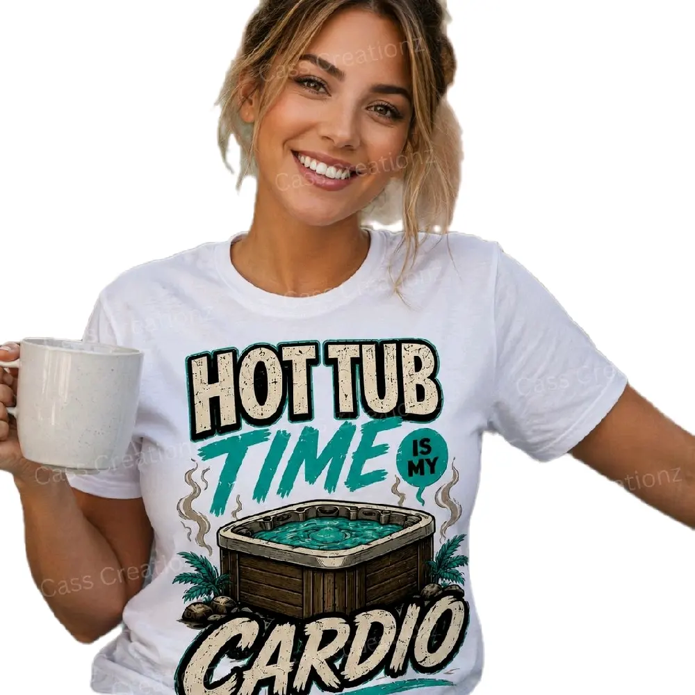 Men's Hot Tub Time Print Round Neck T-Shirt - Casual Comfortable Men's Top