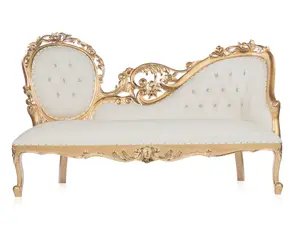 Heiress Settee Chair, Modern Armchair Style Fixed Back and Arms for Indoor Furniture