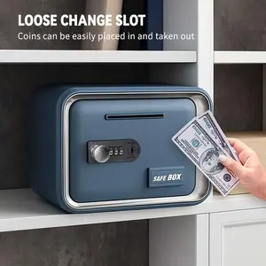 Household Mini Safe Cash Box, Lockable Money Jar Ideal Festival Gift