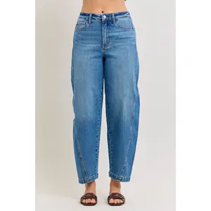 Judy Blue High Waist Rigid Magic Barrel Denim Jeans 881110