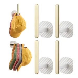UFORU Punch-free hat storage hooks, 2 plastic hooks, multifunctional household storage hooks, can hang keys, hats and towels, self-adhesive hooks, suitable for entrance hallways, bathrooms and bedrooms, summer gifts
