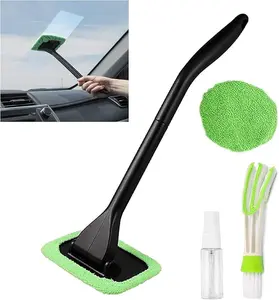 Car Window Cleaner,Windshield Cleaner Tool Inside 19 Inch (Green-Rectangle)